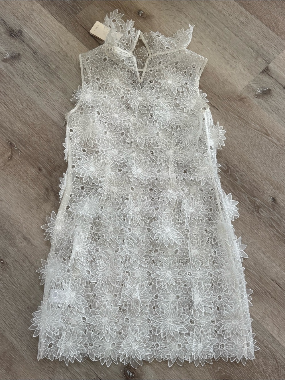 2026 NWT DÔEN Adelia White Floral Cutwork Mini Dress Size S - Picture 5 of 7